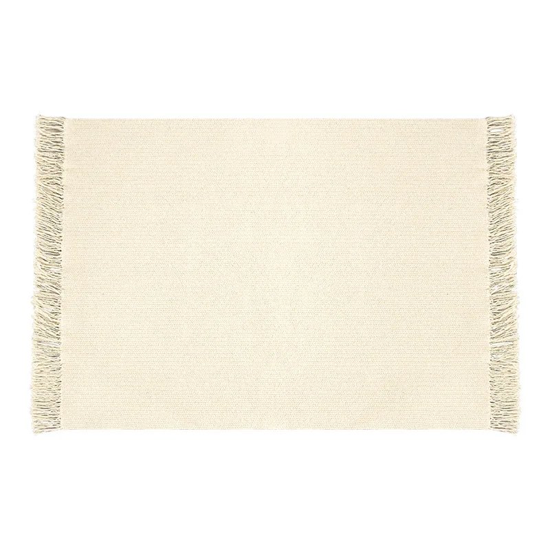 Fringed Ribbed Wool Area Rug - Image 6