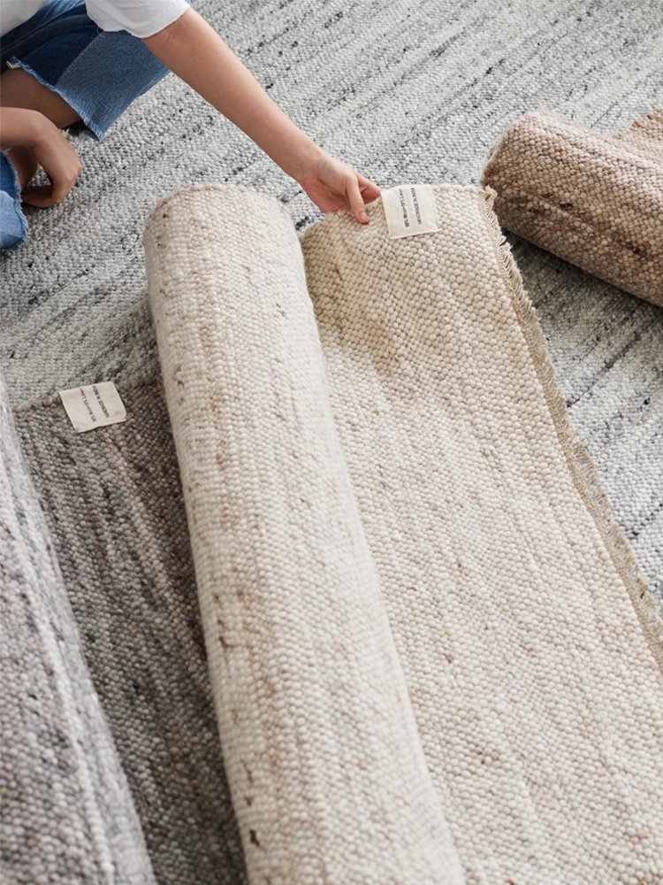 Wool Linen Weave Area Rug - Image 2