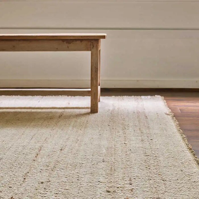 Wool Linen Weave Area Rug