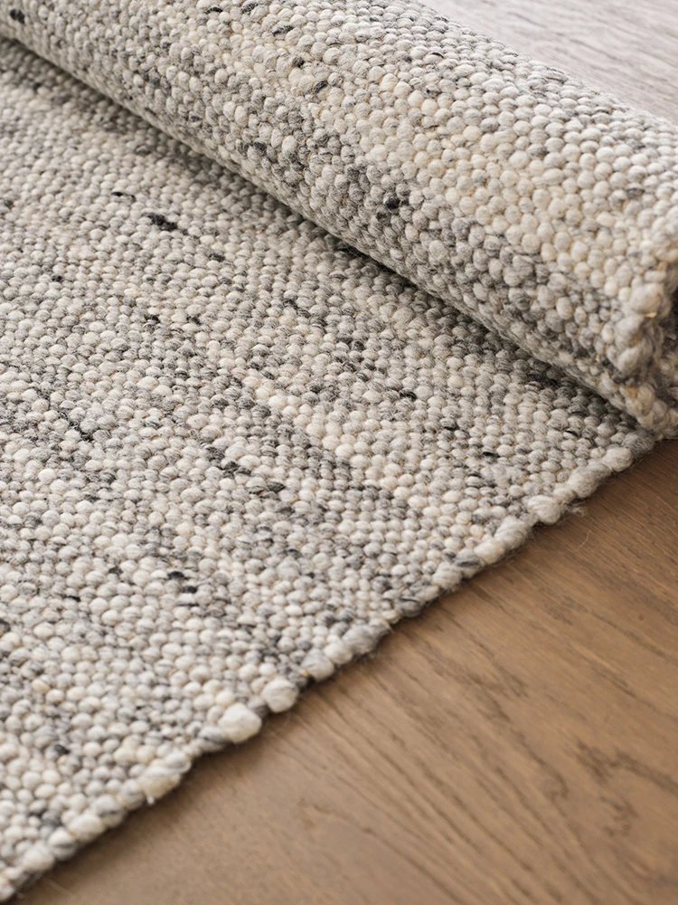Wool Linen Weave Area Rug - Image 4