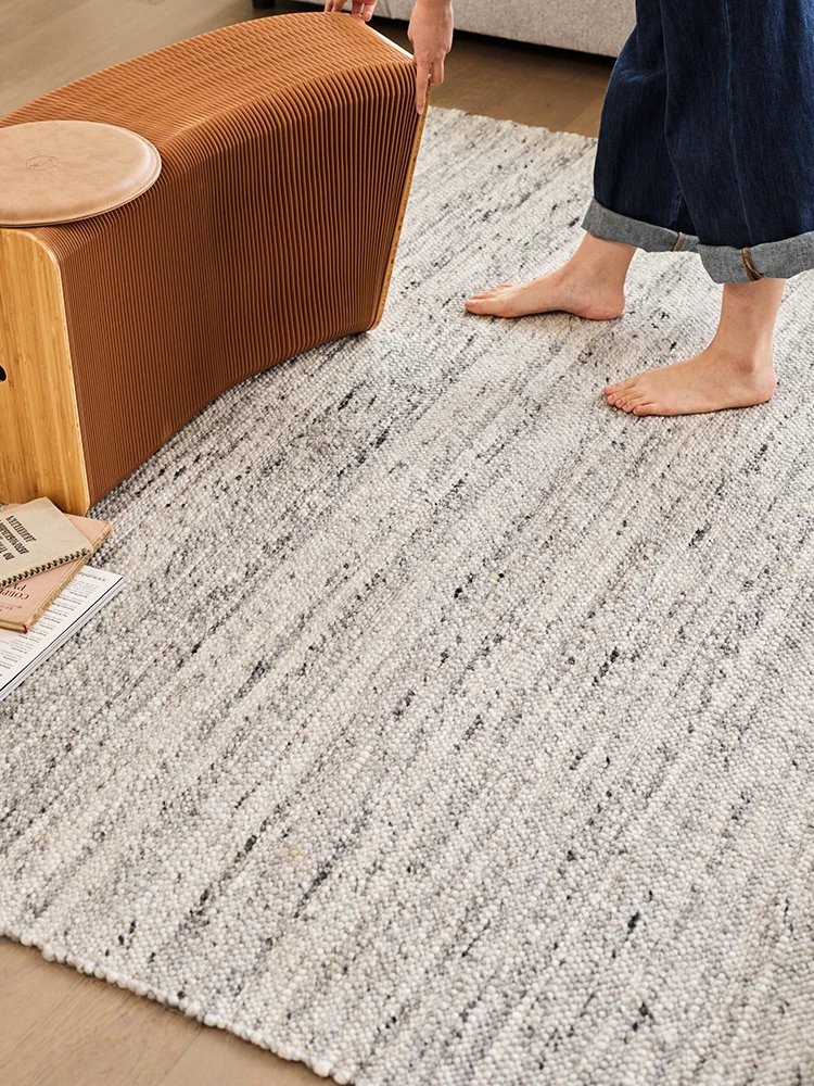 Wool Linen Weave Area Rug - Image 3